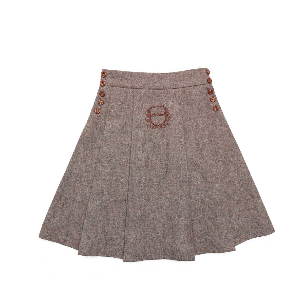 La Nina Wool Logo Pleated Skirt – Hats to Hose