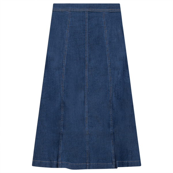 FYI Long Panel Contrast Stitches Skirt