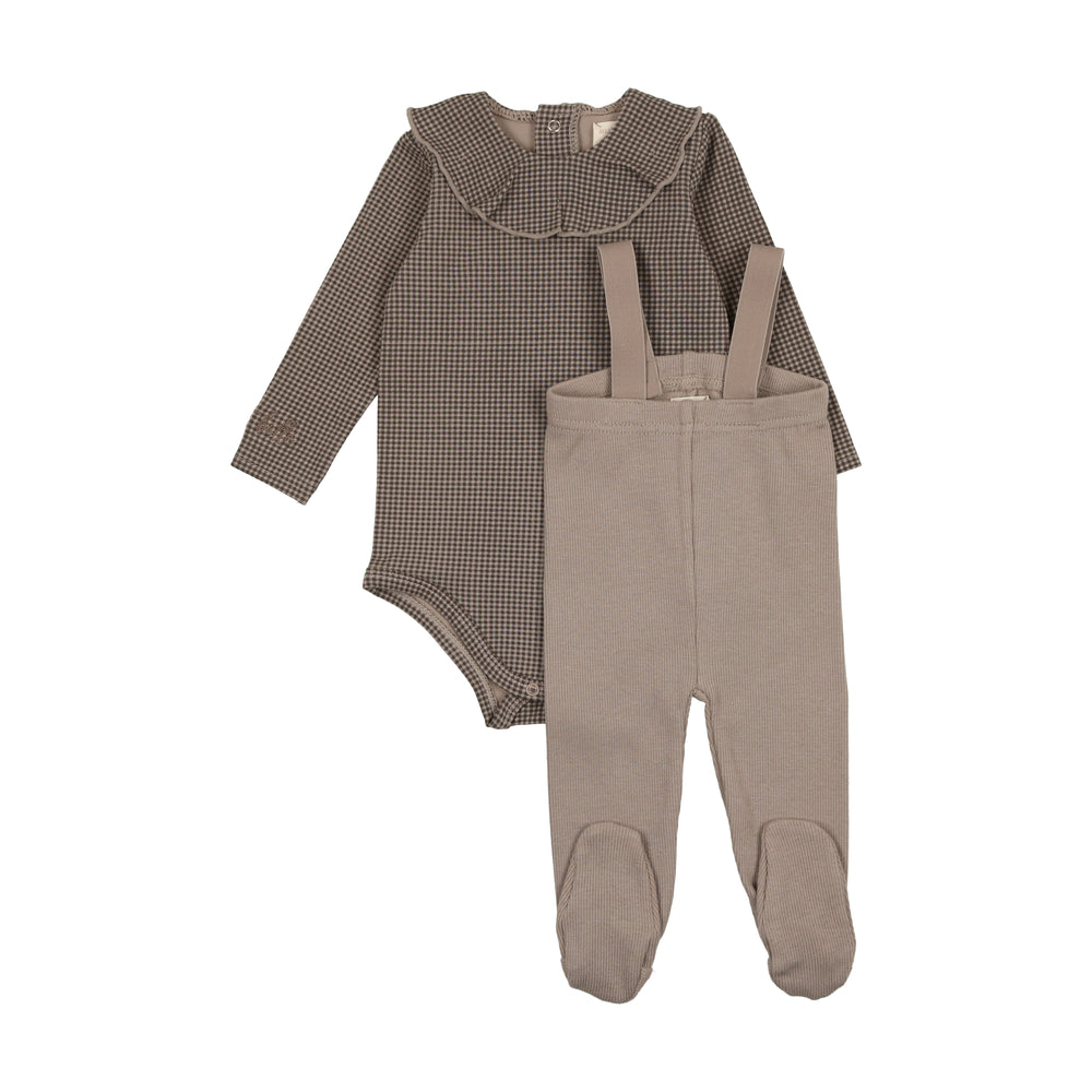 Analogie Tiny Stripe Footie - Rosewood/Stone main image 1