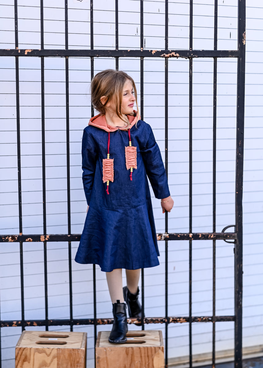 Teela Denim Hoodie Dress