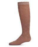 Memoi Swiss Dot Knee Sock