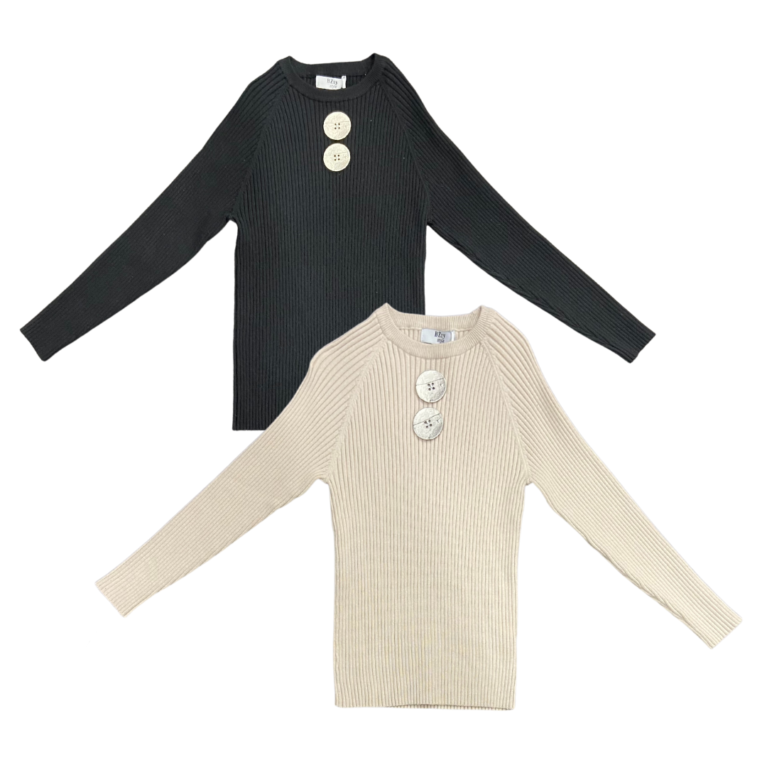 トップス ballsy brothers Casual B logo knit BB BRONCO KNIT T-SHIRT BLACK | Bodega