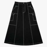 Valentina Cargo Stitch Detail Maxi Skirt