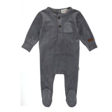 Bondoux Ribbed Velour Teddy Footie