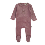 Bondoux Teddy Soft Velour Footie & Bonnet