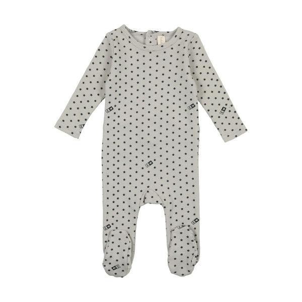 Lilette Ribbed Star Footie, Beanie & Blanket