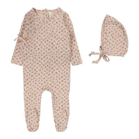 Lilette Bouquet Floral Footie & Hat Set