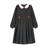 La Nina Wool Pleated Dress