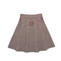 La Nina Wool Logo Pleated Skirt