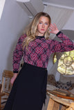 La Nina Plaid Mohair Sweater