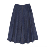 Bamboo Denim Flair Maxi Skirt