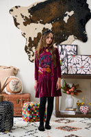 Porter Chiffon w/ Floral Design Dress