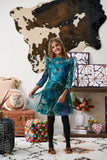 Porter Tulle Floral Print Dress