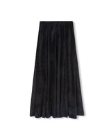 Vibe Velour Paneled Midi Skirt