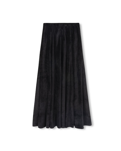 Vibe Velour Paneled Midi Skirt