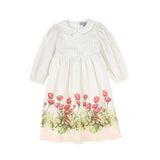 Bace Striped Floral Puff Sleeve Collar Dress