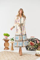Paper Parachute Faux Layered Printed Dress