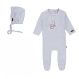 Bondoux Paci Embroidered Footie & Bonnet