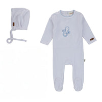 Bondoux Paci Embroidered Footie & Bonnet