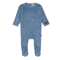 Bondoux Paci Embroidered Velour Footie, Bonnet & Blanket