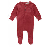 Bondoux Ribbed Velour Teddy Footie