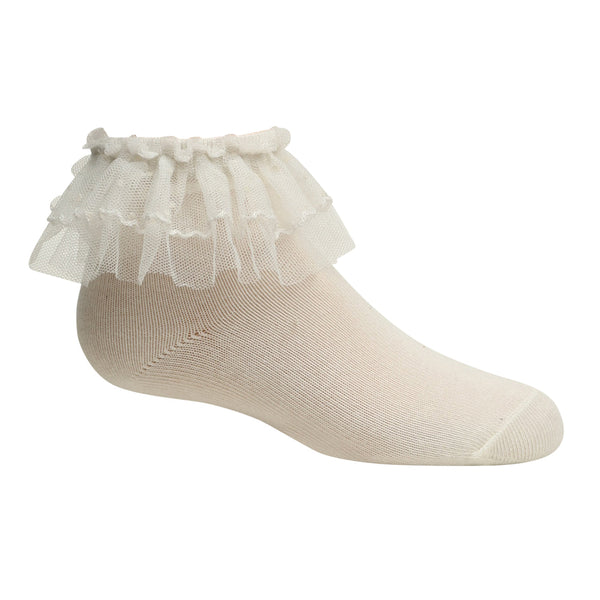 Zubii Tulle Double Ruffle Anklet