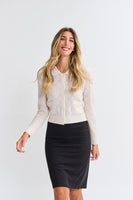 Parcelle Scalloped Collar Cardigan
