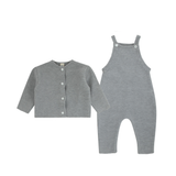Daisy Knit Caridgan & Overalls Set
