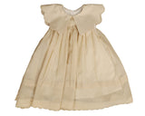 Belati Striped Scallop Collar Dress