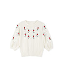 Lilou Embroidered Tulip Knit Sweater