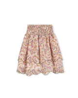 Papillon Paisley Print Scallop Trim Skirt