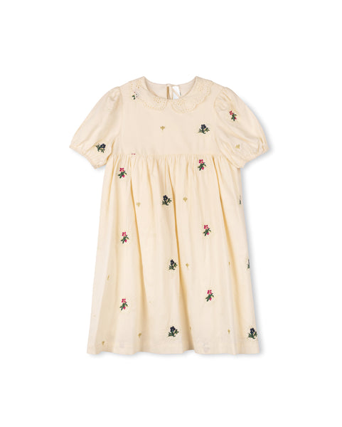 One Child Alveron Embroidered Waisted Dress