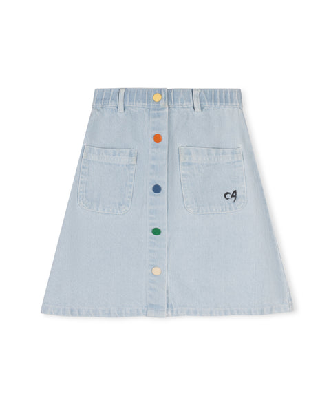 Cabana Colored Button Down Skirt