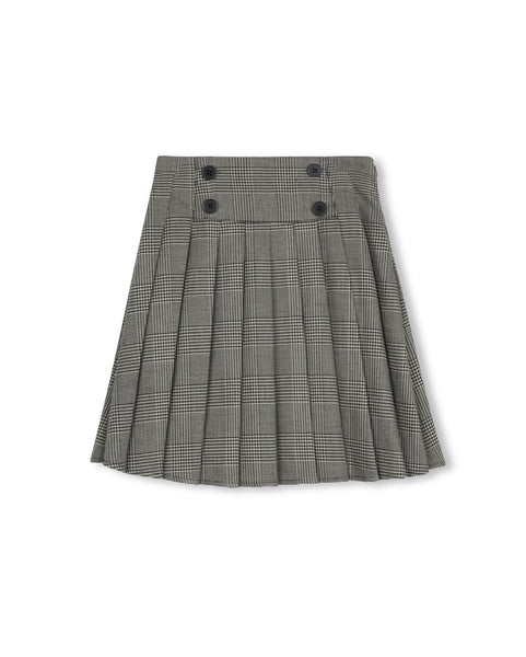 One Child Raven Box Pleat Skirt