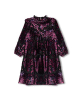 Papillon Velvet Flower Ruffle Dress