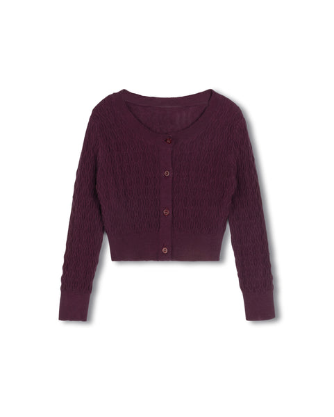 Lilou Diamond Print Jumper w Cardigan