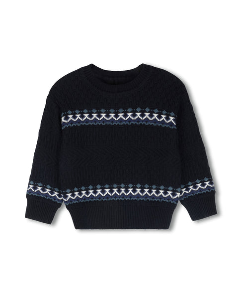 Harper James Small Fair Isle Knit Pattern Sweater