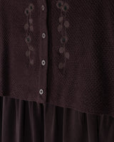 Lilou Maxi Robe w/ Embr Cardigan