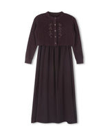 Lilou Maxi Robe w/ Embr Cardigan