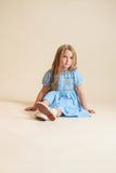 Papillon Embroidered Textured Smock Detail Dress