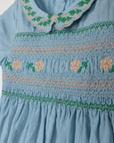 Papillon Embroidered Textured Smock Detail Romper
