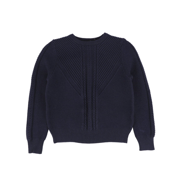 Bamboo Braided Sweater w Wool Skirt Set