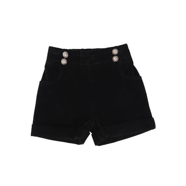 Bamboo Velvet Shorts with Buttons