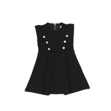 Bace Collection Button Box Pleat Dress