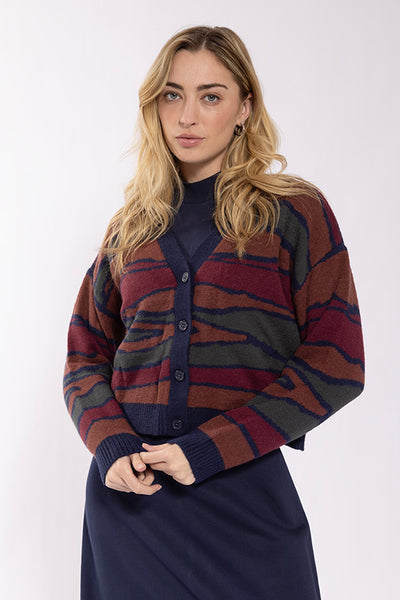Concept Abstract Multi Colored Cardi