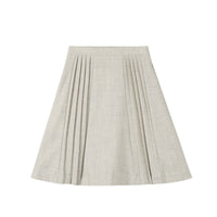 Nou Nelle Marled Grey Pleated Skirt