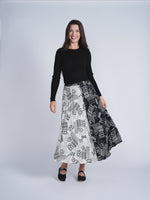 Nox-NY Sunburst Pleated Print Skirt