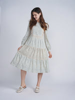 Noni Three Tone Tiered Flowers Dress