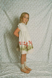Bace Striped Floral Puff Sleeve Collar Dress