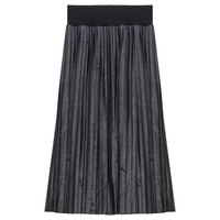 Ginger Leather Pleated Skirt